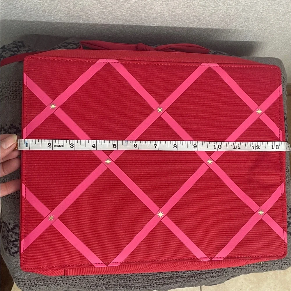 Elegant Red and Pink Women's cosmetic Bag